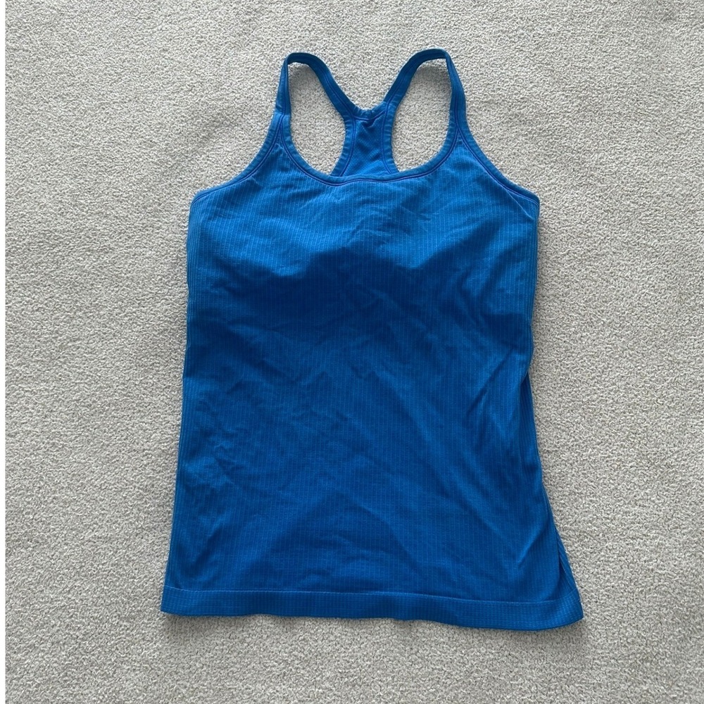 lululemon Ebb To Street Tank Top size 12 in Poolside